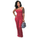 Plus Size Polka Dot Sleeveless Women Jumpsuit Bandeau Strapless Sexy Long Womens Jumpsuit Rompers Outwear S M L XL XXL 3XL