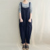 Plus Size ZANZEA 2019 Summer Women Loose Casual Bib Overalls Cotton Linen Rompers Long Jumpsuits Solid Strappy Pockets Dungarees