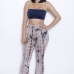 Printed Rompers Womens Two Piece Bodycon Jumpsuits 2019 Summer Long Pants Wide Legs Club Wear Bodysuit Women Jumpsuit 13 colors