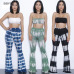 Printed Rompers Womens Two Piece Bodycon Jumpsuits 2019 Summer Long Pants Wide Legs Club Wear Bodysuit Women Jumpsuit 13 colors