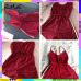 ROMWE Contrast Striped Tape Romper Summer Beach Wear Women Sleeveless Playsuits Burgundy Spaghetti Strap Drawstring Romper