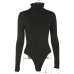 Rapwriter Sexy Solid Color Turtleneck Skinny Bodysuits Women 2018 New Autumn Winter Keep Warm Long Sleeve Bodycon Sheer Bodysuit