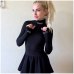 Rapwriter Sexy Solid Letter Pattern Turtleneck Keep Warm Bodysuits Women 2018 Autumn Winter Long Sleeve Bodycon Fitness Bodysuit