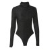 Rapwriter Sexy Solid Turtleneck Keep Warm Slim Glitter Bodysuits Women 2018 Autumn Winter Long Sleeve Bodycon Fitness Bodysuit