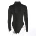 Rapwriter Sexy Solid Turtleneck Keep Warm Slim Glitter Bodysuits Women 2018 Autumn Winter Long Sleeve Bodycon Fitness Bodysuit