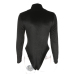 Rapwriter Sexy Solid Velvet Turtleneck Skinny Bodysuits Women 2018 Autumn Winter Long Sleeve Bodycon Sheer Open Crotch Bodysuit