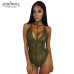 SEBOWEL 2019 Elegant Floral Red Lace Bodysuit Women Backless Deep V Neck Sexy Bodysuit Bodycon Halter Sleeveless Jumpsuit Romper