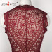 SEBOWEL Sexy Black/Red/White Sleeveless Lace Bodysuit Women Deep-V Hollow-out Bodysuits Feminine Transparent Bodycon Body Tops