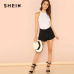 SHEIN White Elegant Workwear Racer Back Marled Knit Mid Waist Skinny Halter Bodysuit Summer Women Weekend Casual Bodysuits