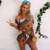 Sexy Bodysuit Floral Print Women Rompers Top Jumpsuit Playsuit Body Feminino Bohemian Casual Summer Boho Clothes Overall Tops