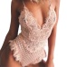 Sexy Lace Bodysuit Women Bodycon Jumpsuit Summer Cut Out Rompers Club Womens Jumpsuit Pink Body Femme Overalls Female Playsuits