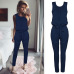 Sexy Sleeveless jumpsuit women long romper 2019 New summer women lady Fashion jumpsuit coveralls sexy female Black Bow jumpsuits