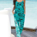 Sexy Sleeveless jumpsuit women long romper 2019 summer lady Fashion floral trousers beach jumpsuit coveralls sexy female frock