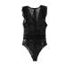 Sexy Women Skinny hollow out black white jumpsuit lace bodysuit body feminino overalls playsuit