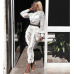 Sheer Long Sleeve White Lace Jumpsuit for Women Sexy See Through Floral Ruffles Bodycon Rompers Christmas Night Club Overalls