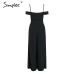 Simplee Sexy off shoulder women jumpsuit romper Elegant high waist red jumpsuit long Summer wide leg lady playsuit overalls 2019