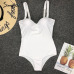 Simplee Sexy v-neck push up women bodysuit Strap solid white bodysuit female romper jumpsuit One-piece summer beach playsuit