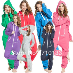 Solid adult onesie all-in-one piece jumpsuit jump in fleece zip hoody by Nordic Way rompers daffedress fleece unique