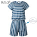 Striped Loose Playsuits Bodysuit Rompers Women Summer 2019 Casual Beach Jumpsuit Shorts Short Sleeve Elegant Overalls For Women