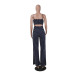 Summer New Blue Bodycon Backless Stripe Jumpsuits Women Sexy Party Clubwear Jumpsuits Casual Bowtie Overalls Jumpsuit Plus Size