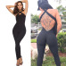 Textured Hollow Bodysuit Fitness Playsuit Mesh Sexy Women Jumpsuit Tank Romper Catsuit Macacao Womens Jumpsuit Combinaison Femme