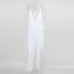 Tobinoone Autumn Tassel V Neck Sexy Jumpsuit Women white Elegant Long Jumpsuits Rompers Womens Backless Bodysuit Plus Size