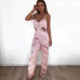 Tobinoone New Autumn Tassel Bodycon Long Sexy Women Jumpsuit 2018 Elegant Backless V Neck Rompers Womens Plus Size Jumpsuits