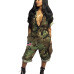 VAZN Hot Sale Women 2018 Casual Design Camouflage Women Calf-Length Jumpsuits Short Sleeve Pockets Zipper Cool Thick Romper Y074