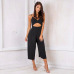 VIEUNSTA 17 Colors Women Strap Backless Long Jumpsuits 2018 New Fashion Back Bow Flare Leg Playsuit Summer Beach Loose Jumpsuit