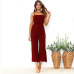 VIEUNSTA 17 Colors Women Strap Backless Long Jumpsuits 2018 New Fashion Back Bow Flare Leg Playsuit Summer Beach Loose Jumpsuit