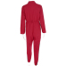 Waatfaak Cargo Red Jumpsuit Women Long Pants Long Sleeve Pocket Streetwear Sexy Jumpsuit Zipper Up Turtleneck Patchwork Romper