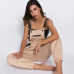 Weekeep Women Fashion Loose Calf Length Wide Pants Rompers 2018 Casual Cotton Womens Jumpsuit Overalls Strap Backless Jumpsuits