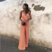 Wide Leg Jumpsuit 2018 Summer Deep V Neck Yellow Sleeveless Jumpsuit Vacation Women Jumpsuit