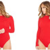 Women O Neck Full Sleeve Autumn Women Sheath Jumpsuits Solid Color Sexy Women Bodysuits Rompers