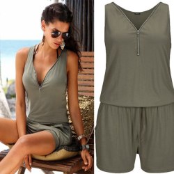 Women Summer Rompers Womens Jumpsuit Beach Casual Playsuits Plus Size Jumpsuit For Women 2019 Beach Shorts Pants 5XL Sleeveless