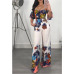 Women V Neck Off-shoulder Summer Jumpsuit 2018 New Lady Floral Printed Romper Clubwear Playsuit Casual Backless Jumpsuit&Romper