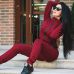 Women Winter Jumpsuits 2018 Long Sleeve Hooded Outfits Zipper Cotton Sexy Club Wear Jogging Bandage Bodycon Fitness Jumpsuit