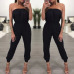 Womens Bandage Evening Party Playsuit Ladies Romper Long Jumpsuit Women Ladies Femal Solid Off Shoulder Jumpsuits Size 6 -16