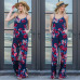 Wontive 2019 women Super Comfy Floral Jumpsuit Fashion Trend Sling Print Loose Piece Trousers