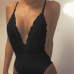 ZANZEA 2019 Summer Fashion Sexy Rompers Women Jumpsuit Deep V Neck Sleeveless Spaghetti Strap Backless Playsuit Lace Bodysuit