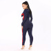 Zipper Hooded Rompers Jumpsuits For Women 2018 Patchwork Long Sleeve Bodysuit Street wear Overall Women Playsuit Sexy Jumpsuit