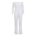 hirigin Newest Women Lace Floral White Color Long Sleeve Jumpsuit Romper Clubwear Playsuit Bodycon Party Trousers female