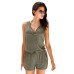 summer womens jumpsuit romper Holiday Casual Zipper Mini Playsuit Ladies Jumpsuit Summer Beach Romper womens jumpsuit C30814