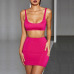 2 Layers Two Piece Set 2 Piece Set Women Crop Top And Skirt Set Two Piece Outfits Matching Sets Active Wear Conjunto Feminino