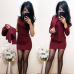 2018 New Arrival Fashion Autumn Suits Sexy Sheath O-Neck Above Knee Mini Dress Full Sleeve Casual Coat Two Pieces Women Sets