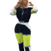 2019 New fashion sporty women's tracksuit hooded short jackets letter splicing long pants suits two piece set outfit GLA3068