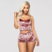 Adogirl Women Velvet Tracksuit Sexy V Neck Spaghetti Straps Crop Top + Shorts Fashion Night Club Suits Two Piece Set Outfits