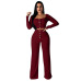 Autumn Women Knitted Rib Sexy 2 Piece Set Women 2018 Winter Casual Gray  Matching Sets Outfit 2 Piece Set Elegant Straight Pants