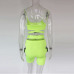 Beyprern Hot Girl Cut Out  Neon Green Buckle Shorts Set Women Tight Buckle Festival Suits Two Piece Night Out Outfits Clubwears