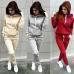 Brand New 2 Piece Set Women Hoodies Pant Clothing Set Warm Newest Clothes Ladies Solid Tracksuit Women Set Top Pants Suit Female